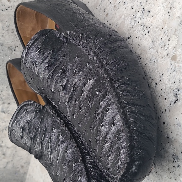 Mezlan Platinum Banff Ostrich Loafers - Picture 4 of 10
